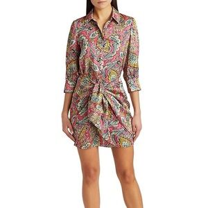 Gaby PaisleyPrint Knotted Shirtdress00 CINQ À SEPT